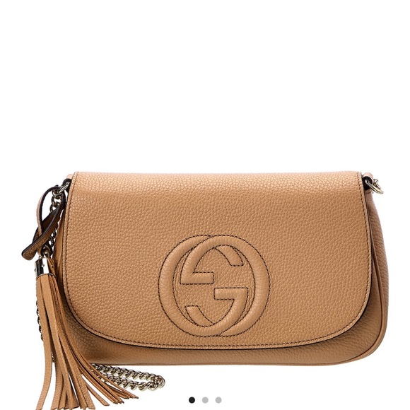 Gucci Soho Crossbody Chain Leather Handbag with Original Duster and Tags in Rose - Picture 16 of 16